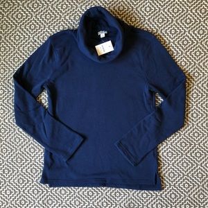 J. Crew Factory mockneck cloudspun fleece Navy